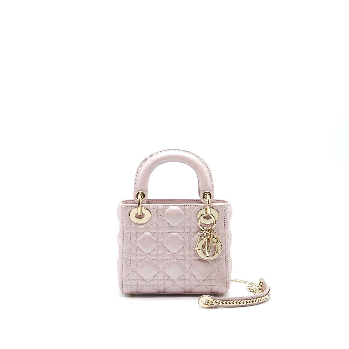 Luxury Dior Lady Luxury Dior Mini Tote Bag Pink with LGHW