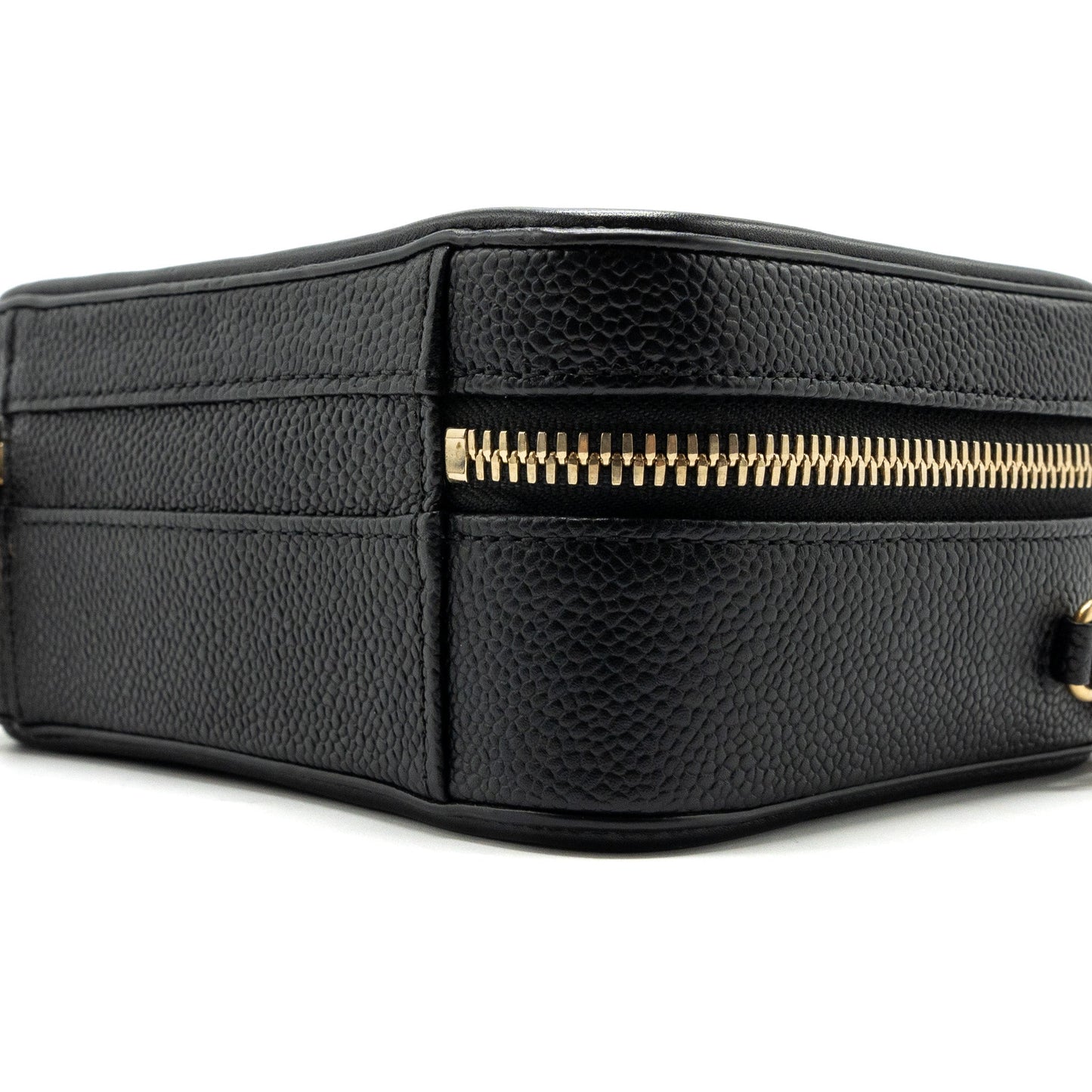 Chanel mini filigree vanity case Caviar black GHW