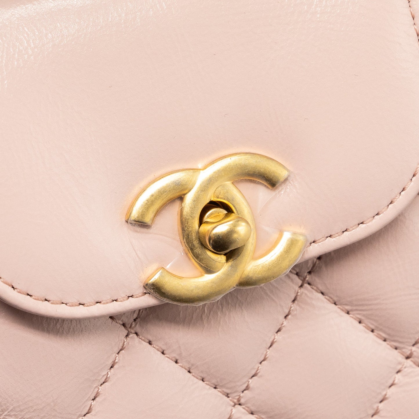 Chanel 23k Mini Shopping Tote Calfskin Light Pink GHW(Microchip)
