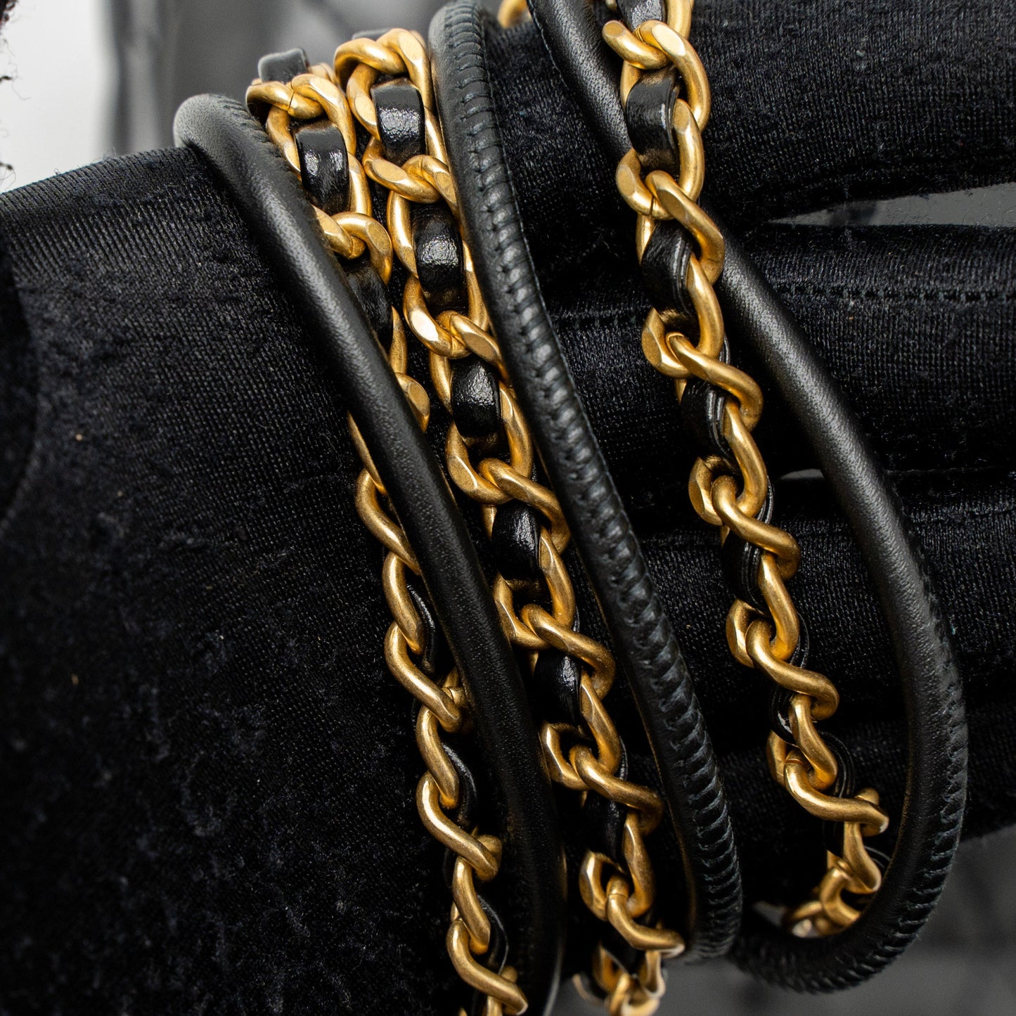 Chanel Mini 22 Bag Shiny Calfskin Black Brushed GHW (Microchip)