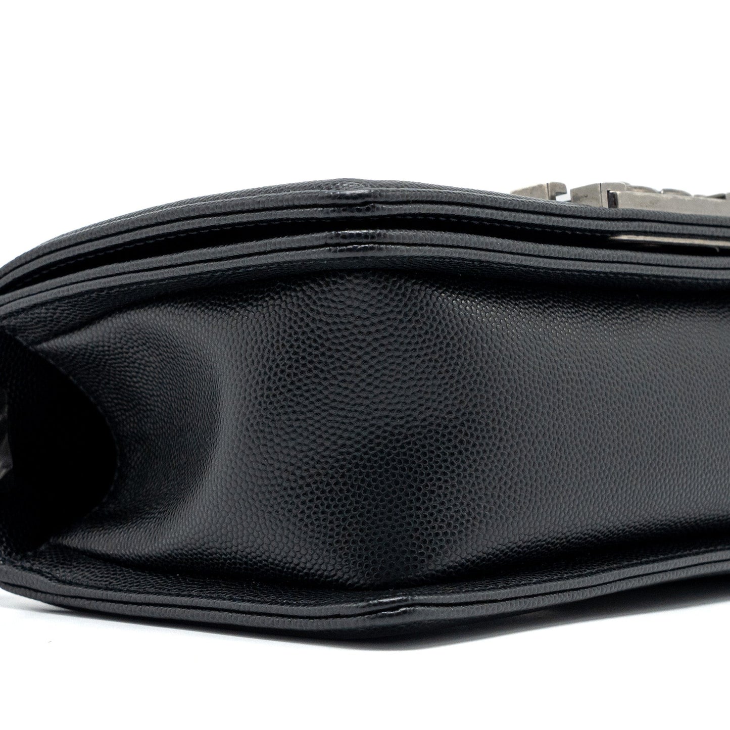 Chanel Small Boy Bag Caviar Black Ruthenium Hardware (Microchip)