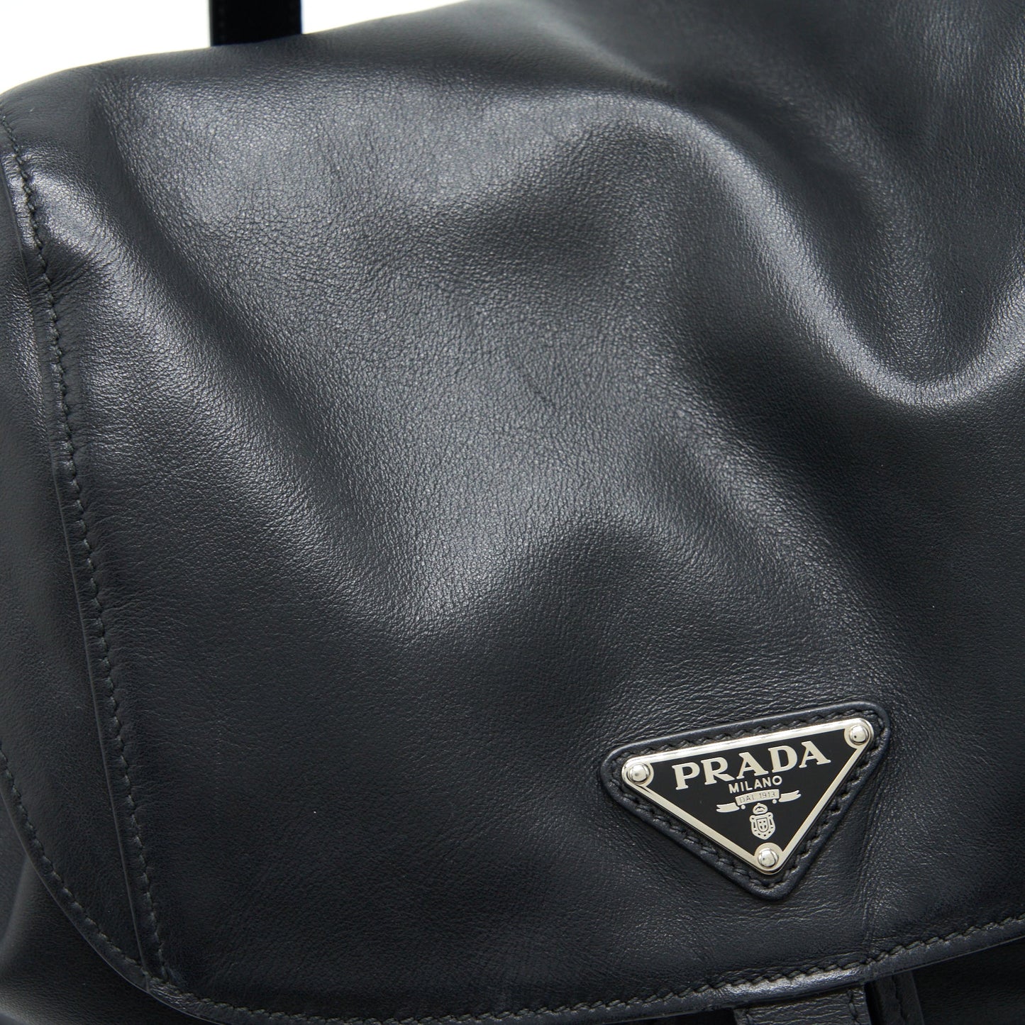 Prada Zainetto Backpack Soft Calfskin Black SHW