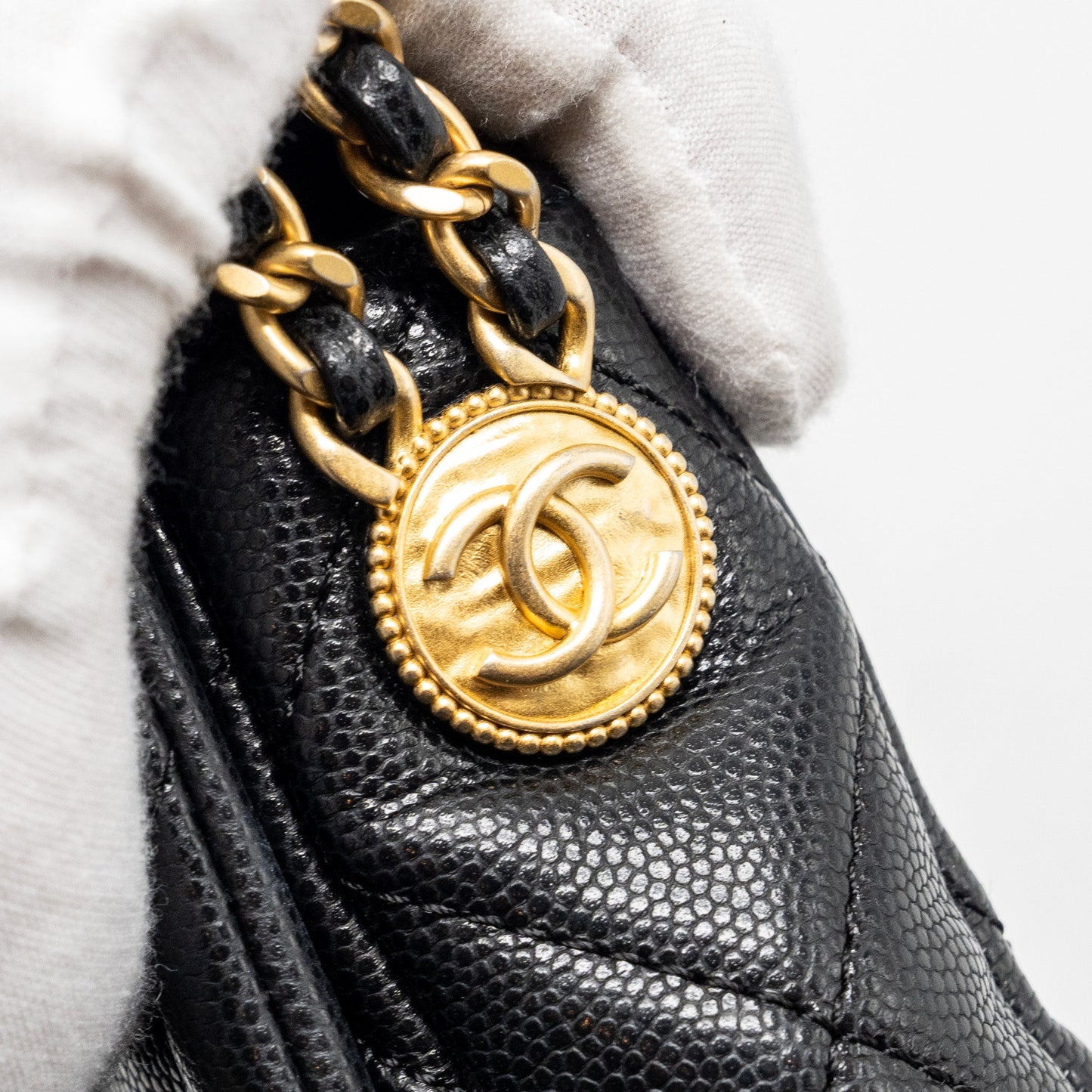 Chanel Mini Twist Your Button Flap Bag Caviar Black GHW (Microchip)