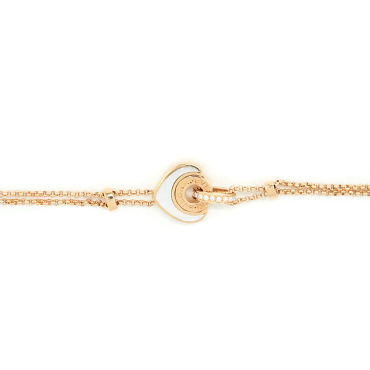 Bvlgari Size Small/Medium Course Bracelet Pink Gold And Mother Of Pearl