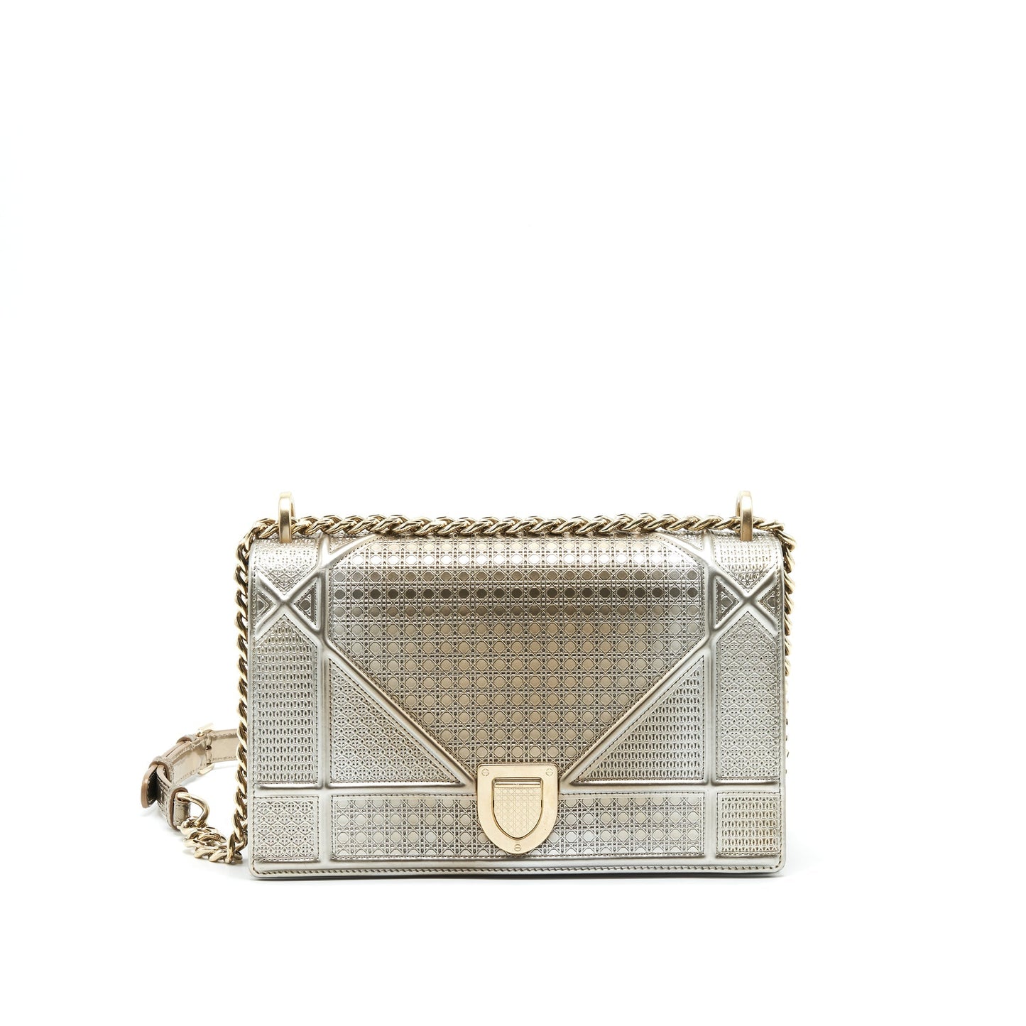 Luxury Dior Medium Luxury Diorama Metallic Light Gold With GHW