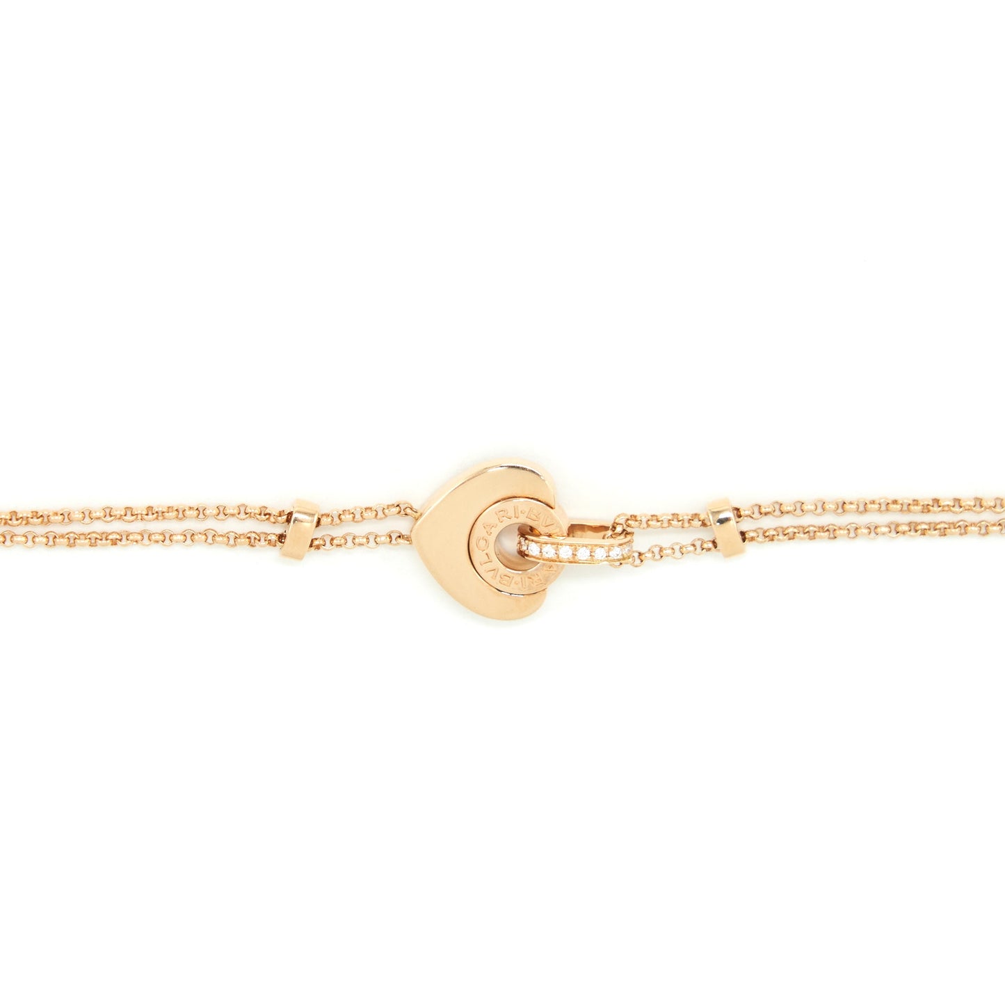 Bvlgari Size Small/Medium Course Bracelet Pink Gold And Mother Of Pearl