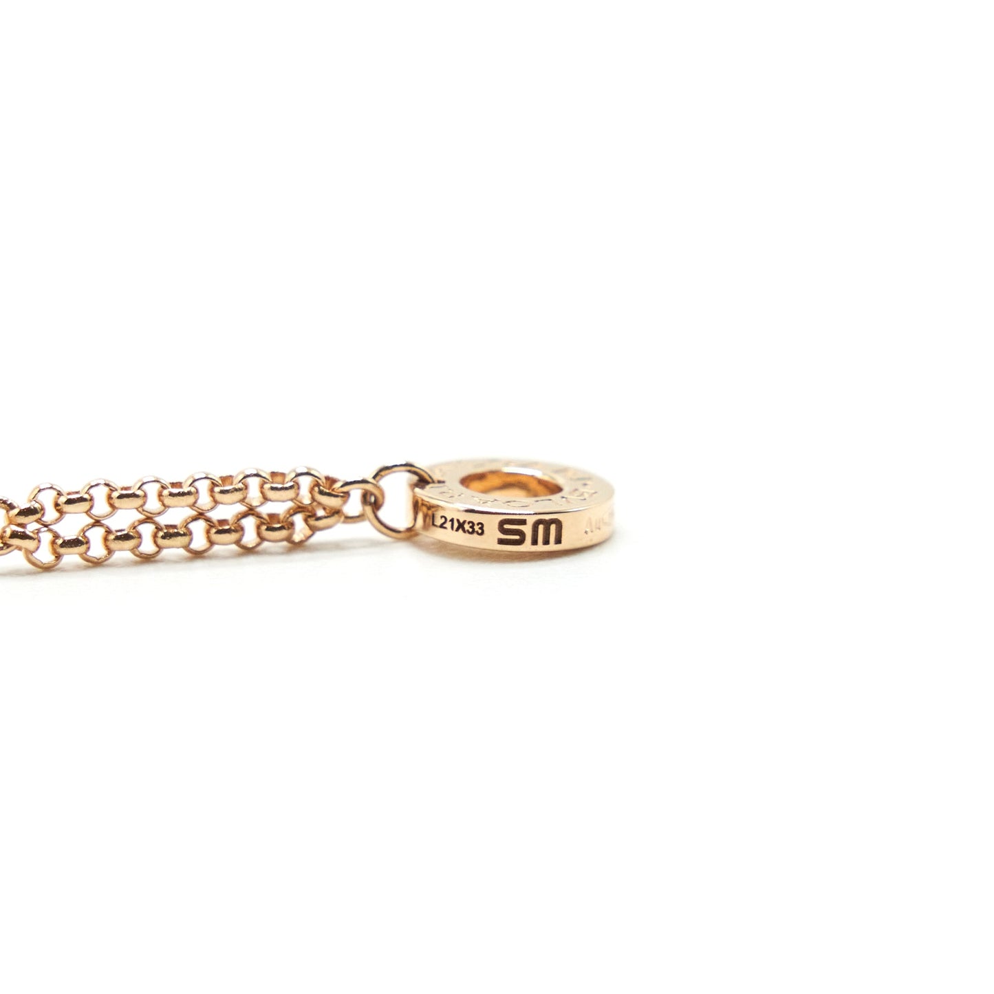 Bvlgari Size Small/Medium Course Bracelet Pink Gold And Mother Of Pearl