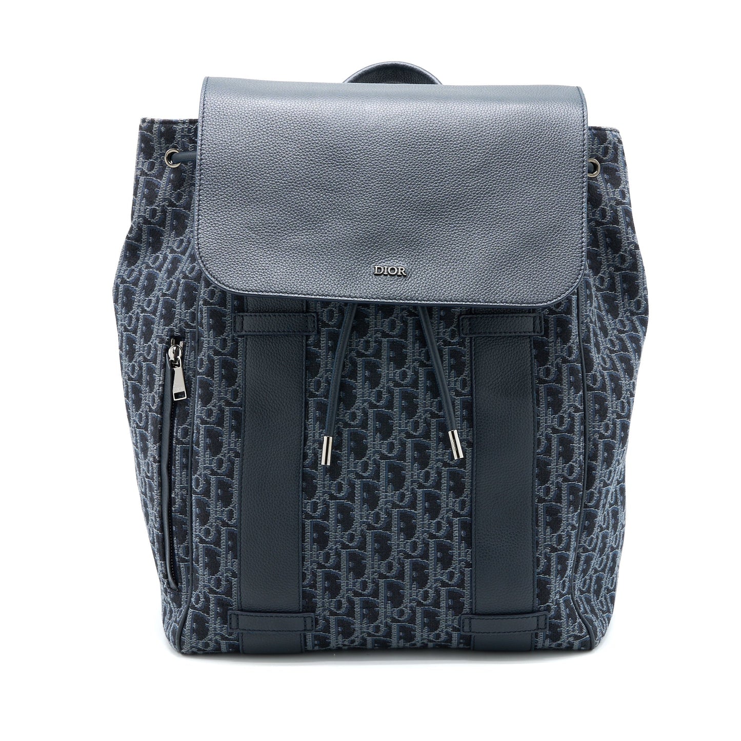 Luxury Dior Homme Backpack Oblique Jacquard Canvas/Leather Grey SHW