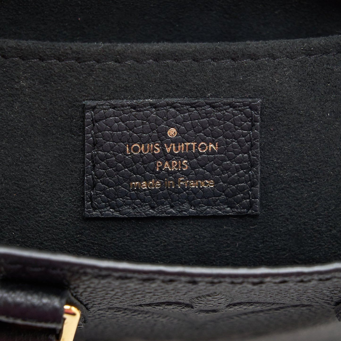 Louis Vuitton petit Sac plat Monogram empreinte black