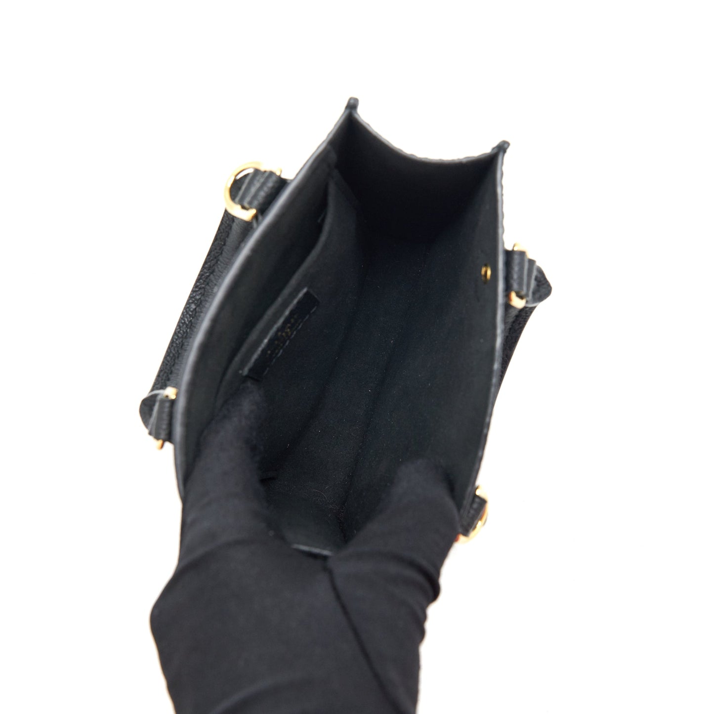 Louis Vuitton petit Sac plat Monogram empreinte black
