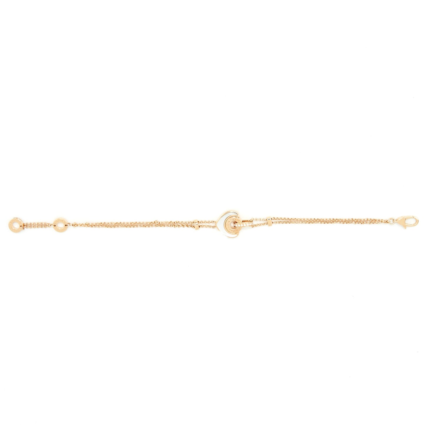 Bvlgari Size Small/Medium Course Bracelet Pink Gold And Mother Of Pearl