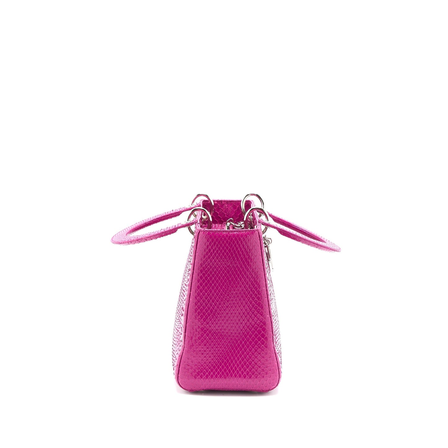Luxury Dior Medium Lady Luxury Dior Python Pink SHW