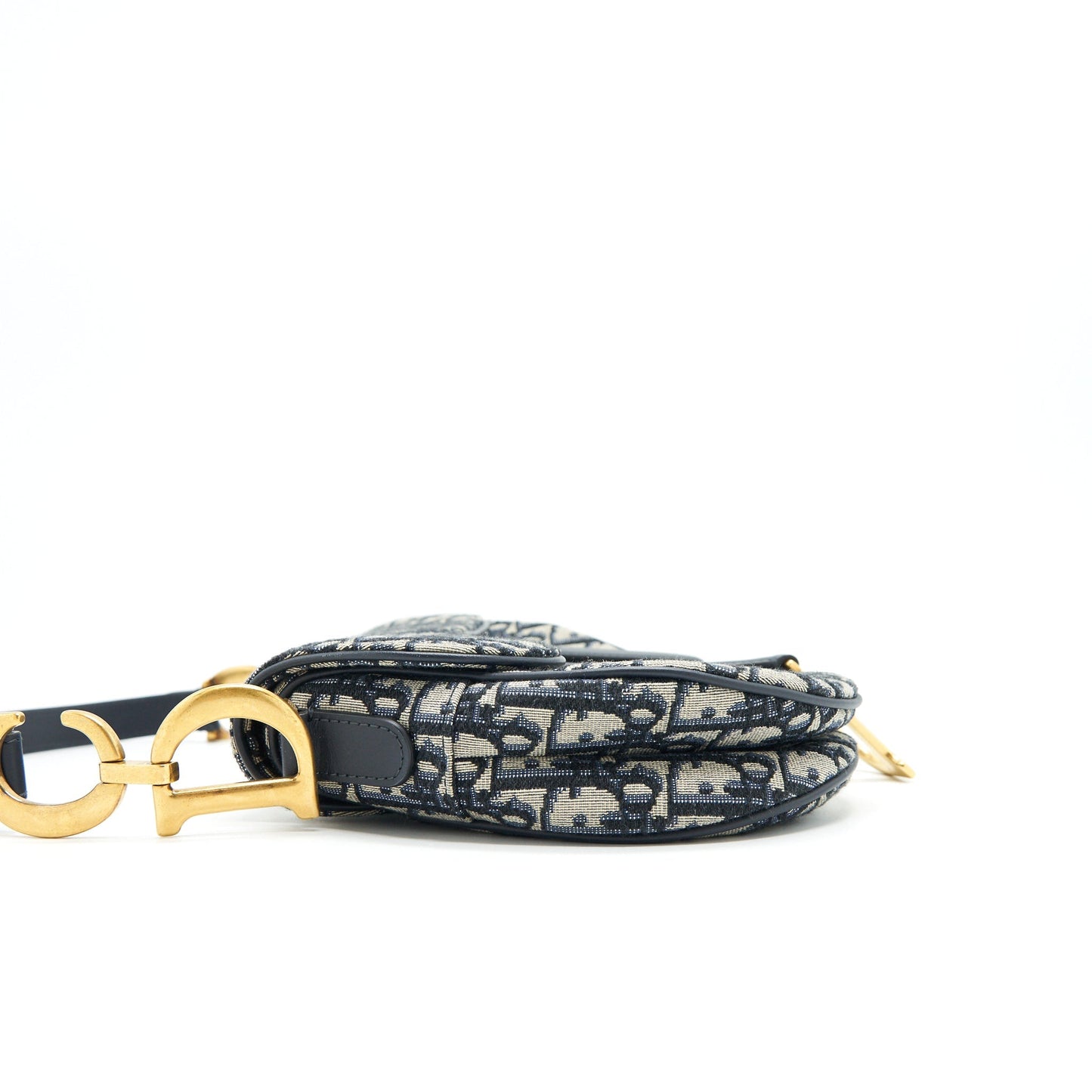 Luxury Dior Medium Saddle Bag Blue Oblique Jacquard