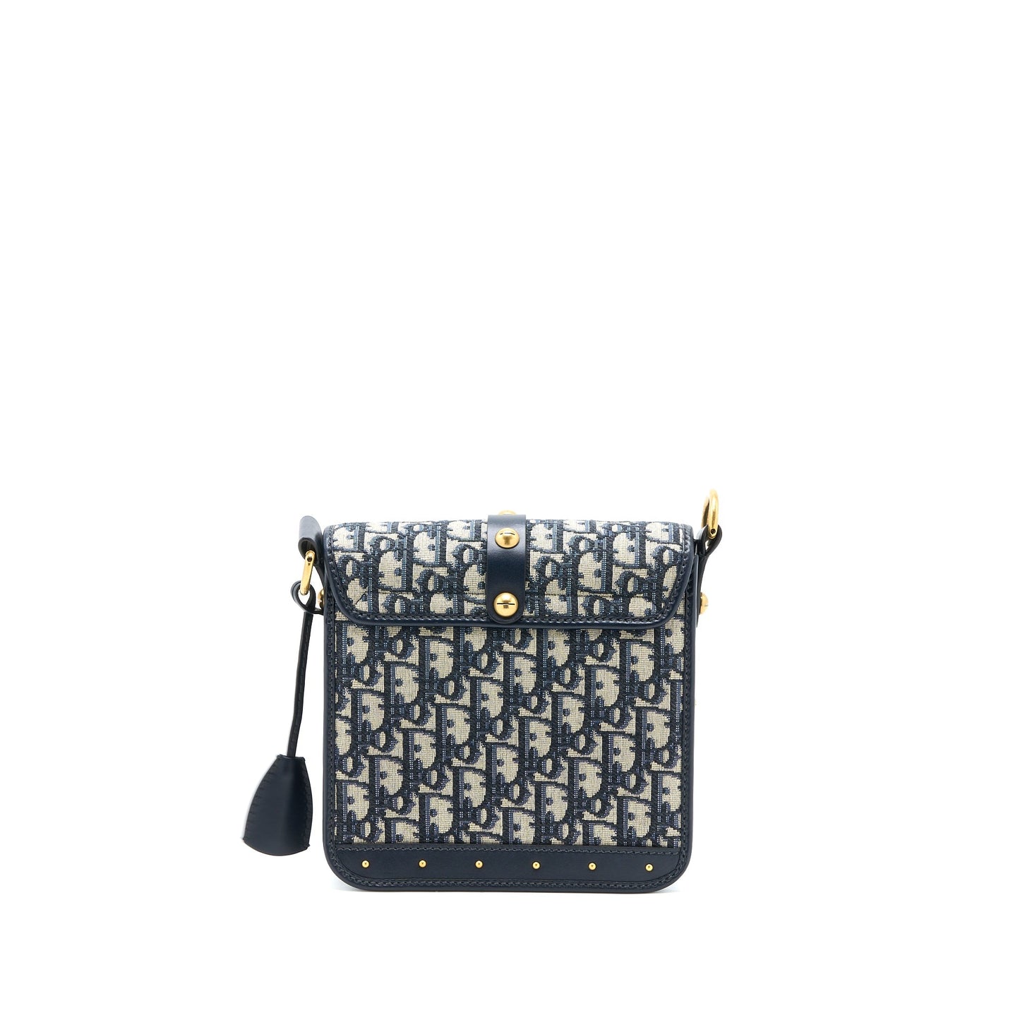 Luxury Dior Addict Vertical Messenger Bag Oblique Canvas Blue GHW
