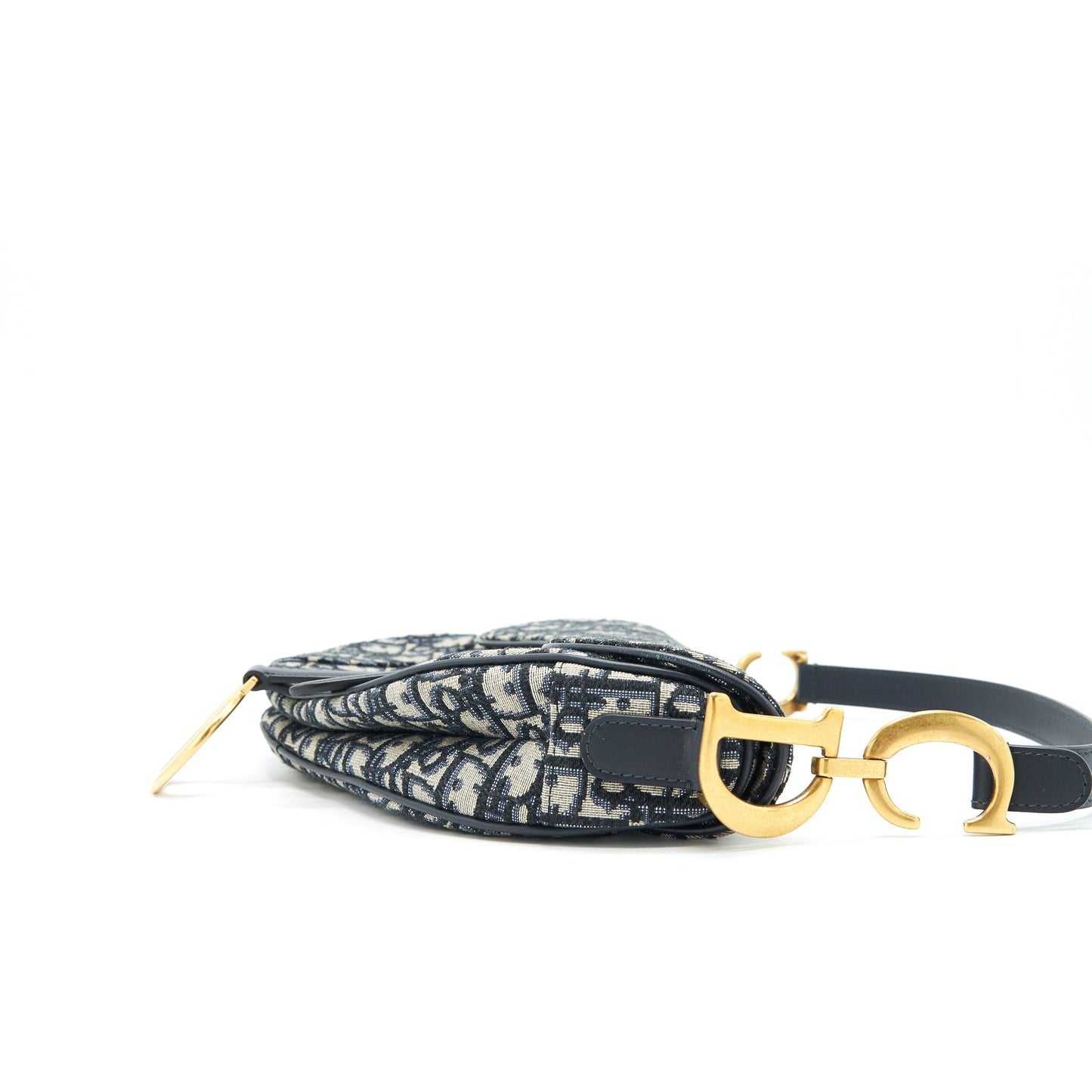 Luxury Dior Medium Saddle Bag Blue Oblique Jacquard
