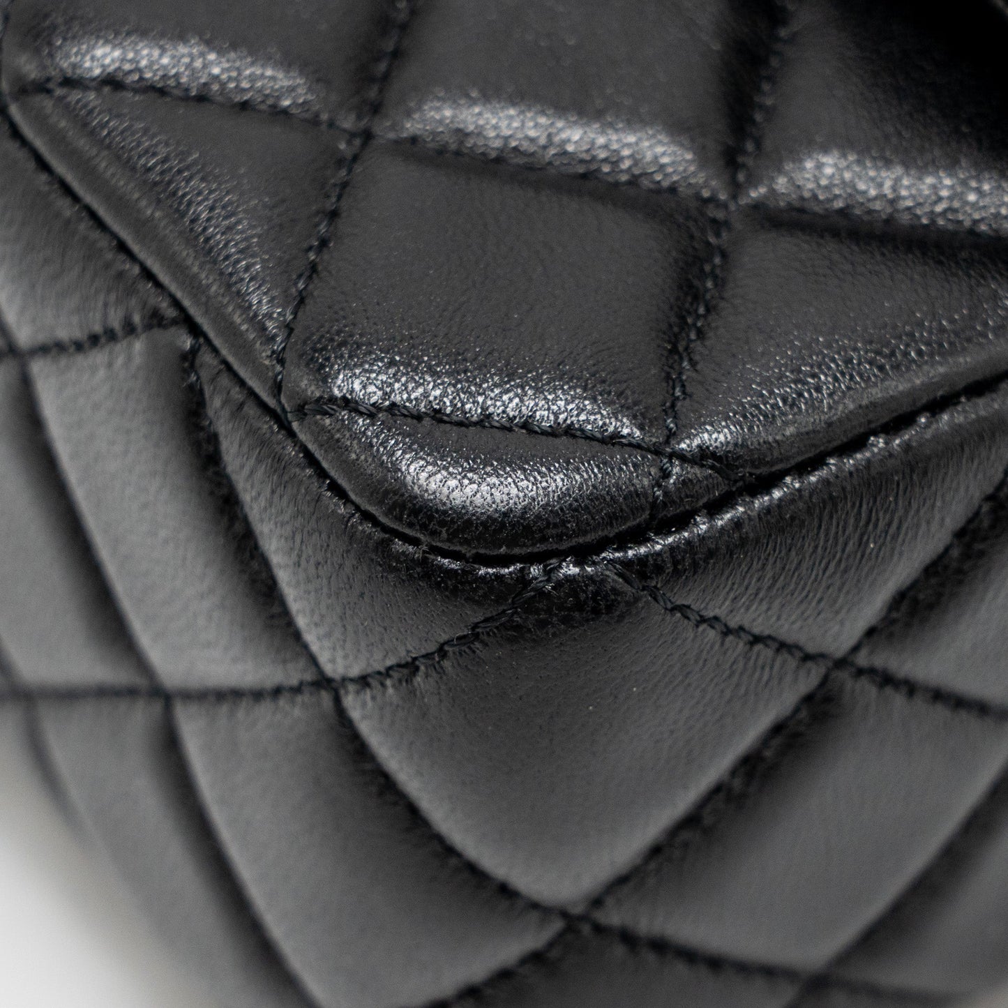 Chanel 24c Detail Top Handle Flap Bag Lambskin Black GHW (microchip)
