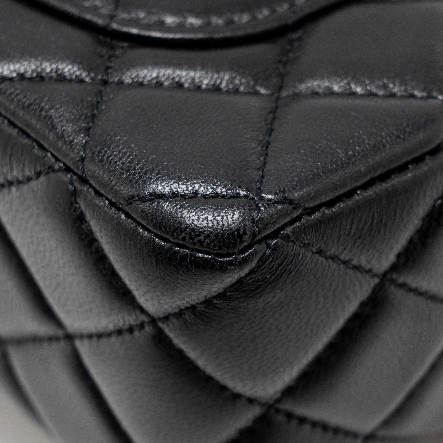 Chanel 24c Detail Top Handle Flap Bag Lambskin Black GHW (microchip)