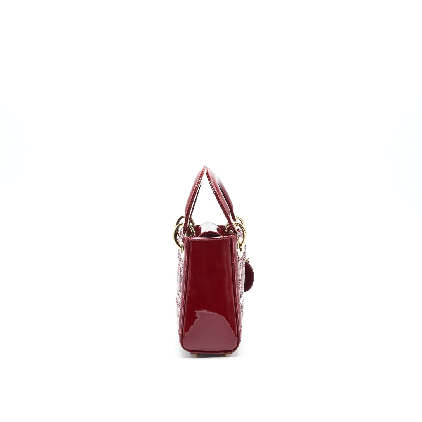 Luxury Dior Mini Lady Luxury Dior Patent leather Red with LGHW