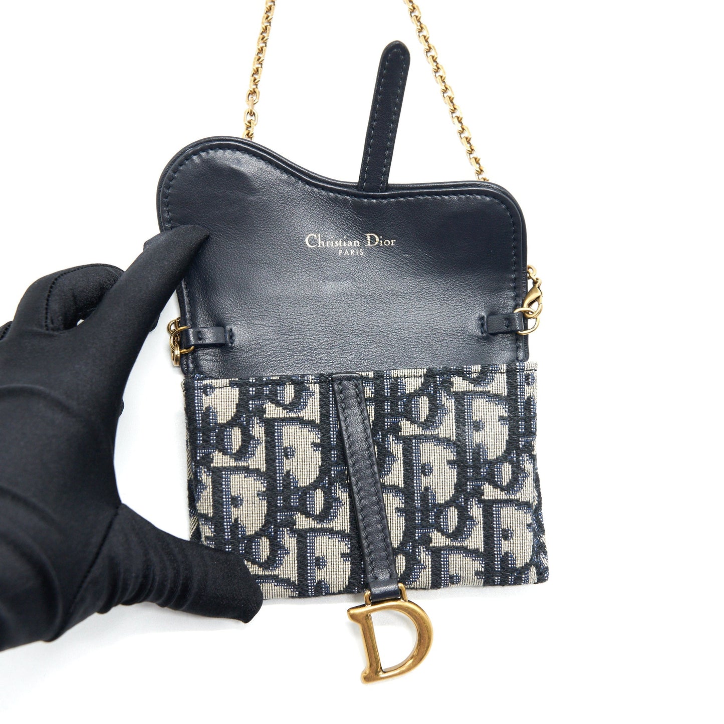 Luxury Dior Mini Saddle Pouch with Chain