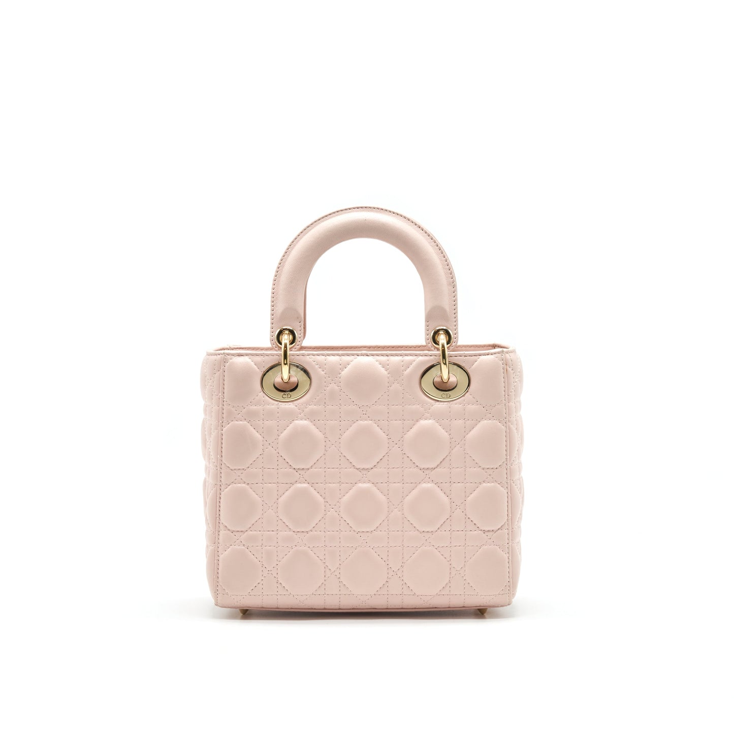 CHRISTIAN Luxury Dior SMALL LADY Luxury Dior LIGHT PINK LAMBSKIN GHW
