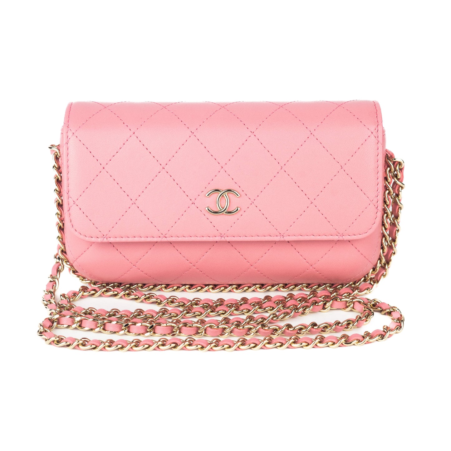 Chanel Wallet on Chain Dark Pink