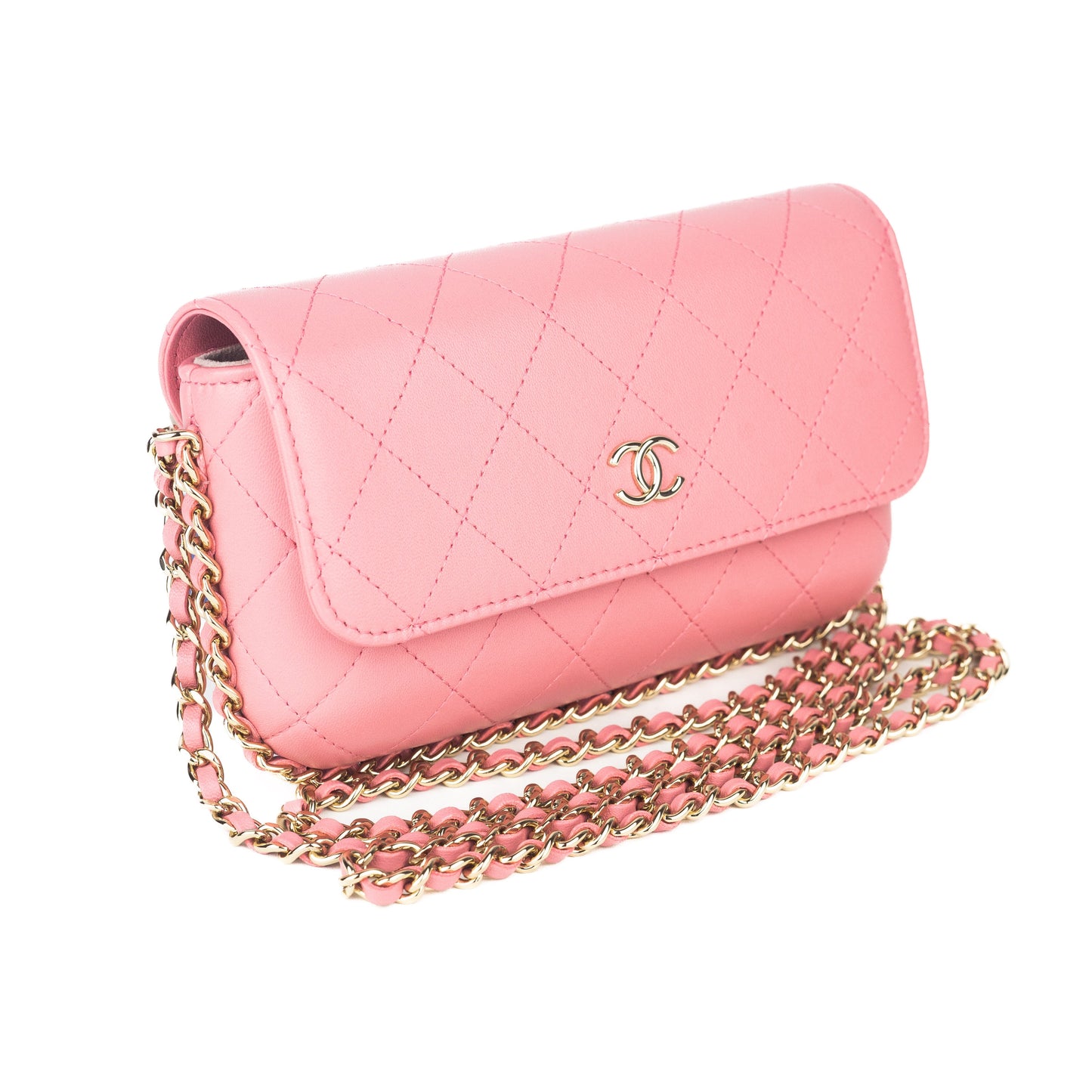 Chanel Wallet on Chain Dark Pink