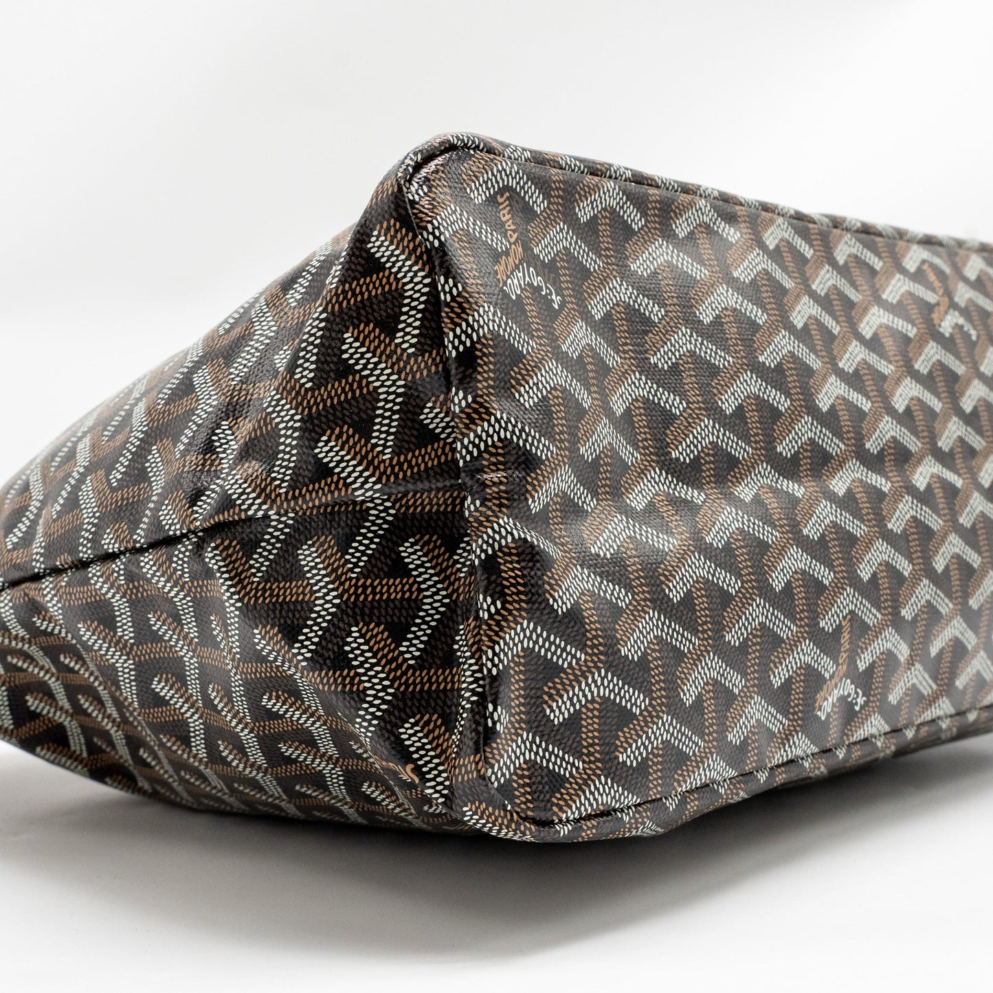 Goyard Boheme PM Hobo Bag Goyardine Canvas/Calfskin Black/Naturel SHW