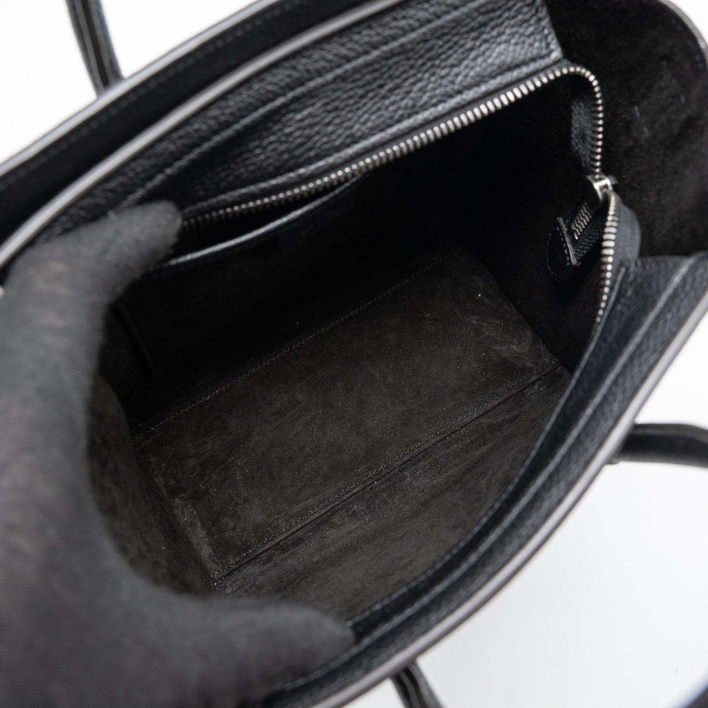 Celine Nano Luggage Bag Calfskin Black SHW