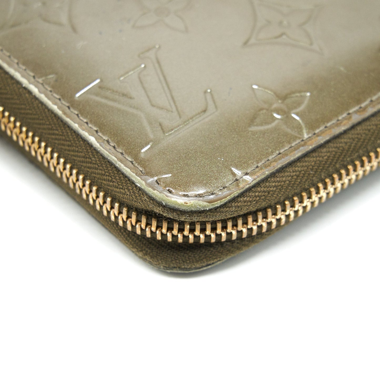 Louis Vuitton Zippy Wallet in Patent Leather Brown
