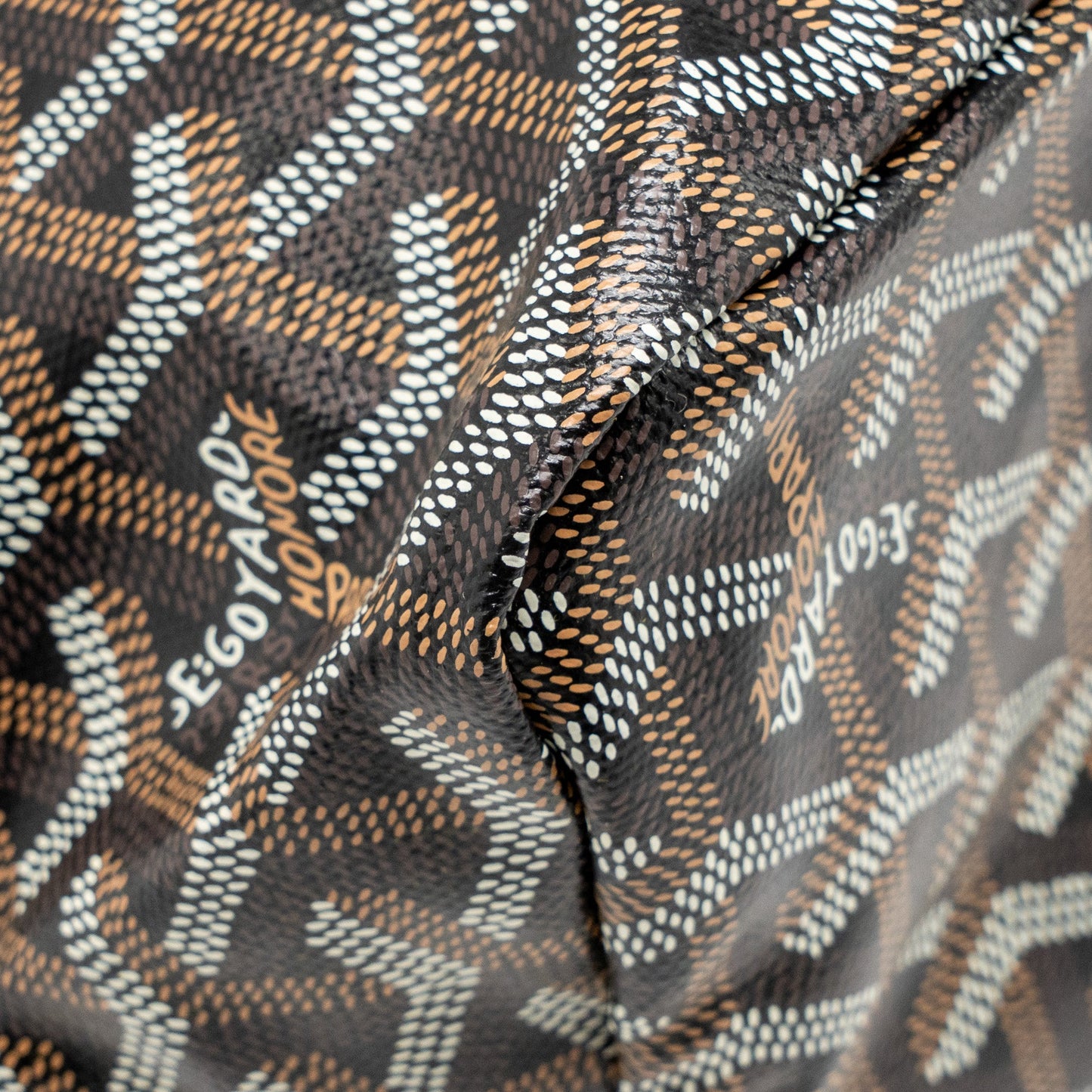 Goyard Boheme PM Hobo Bag Goyardine Canvas/Calfskin Black/Naturel SHW
