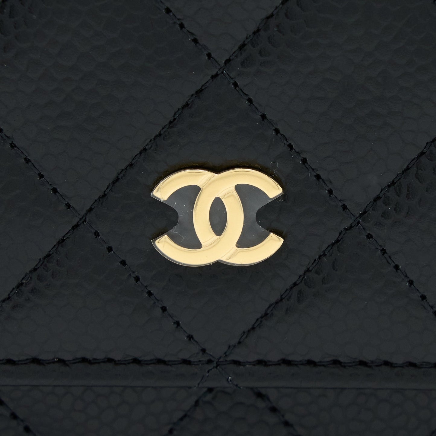 Chanel Classic Wallet On Chain Caviar Black GHW (Microchip)