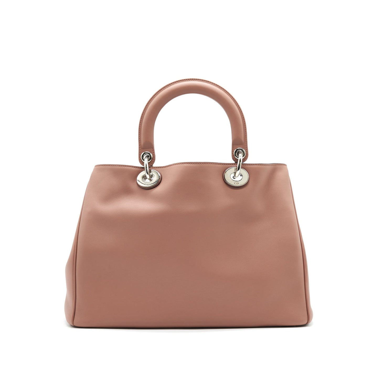 CHRISTIAN Luxury Dior SMALL Luxury DiorISSIMO BAG DUSTY PINK/ PURPLER WITH SHW