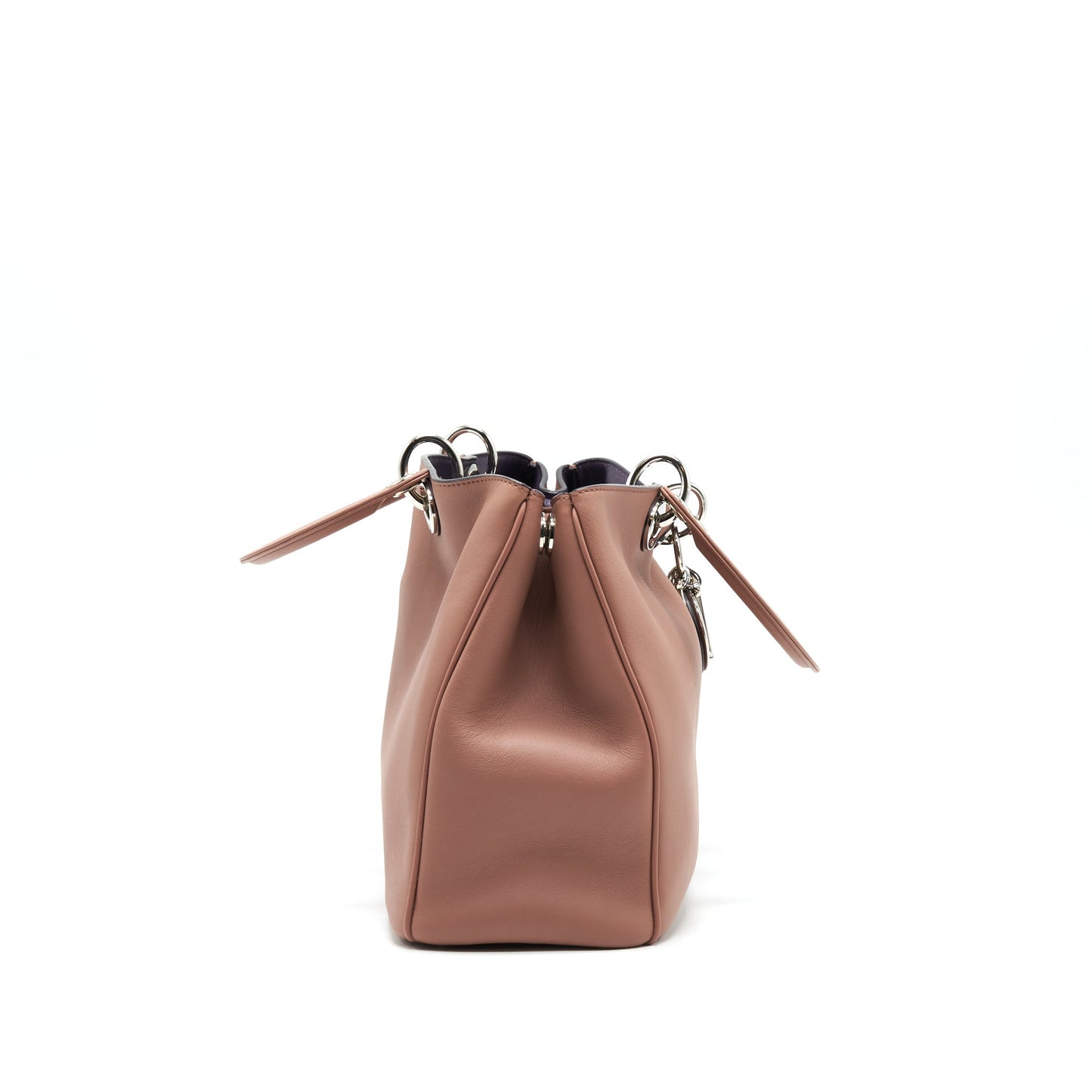 CHRISTIAN Luxury Dior SMALL Luxury DiorISSIMO BAG DUSTY PINK/ PURPLER WITH SHW