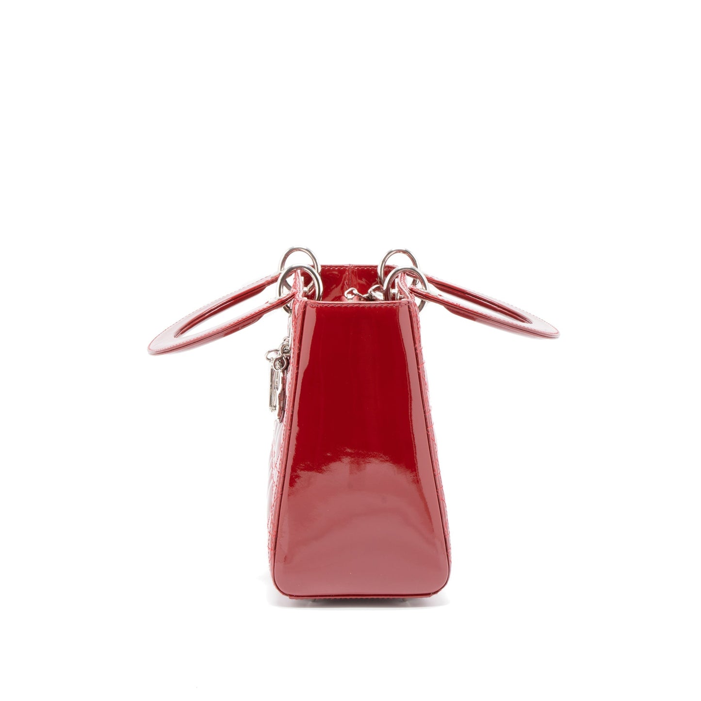 Luxury Dior Medium Lady Luxury Dior Patent Leather Red SHW