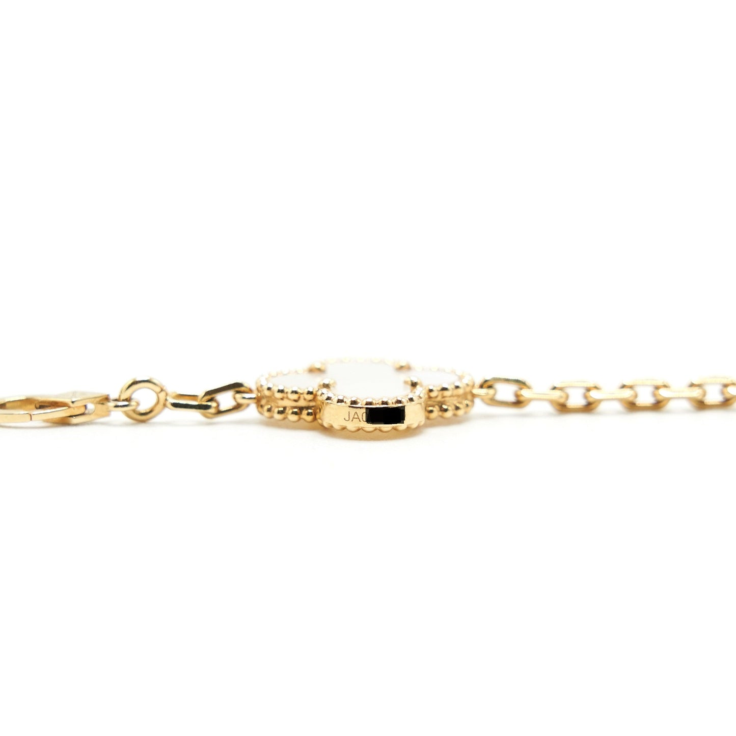 Van Cleef Arpels Vintage Alhambra Bracelet 5 Motifs Yellow Gold Mother-of-Pearl