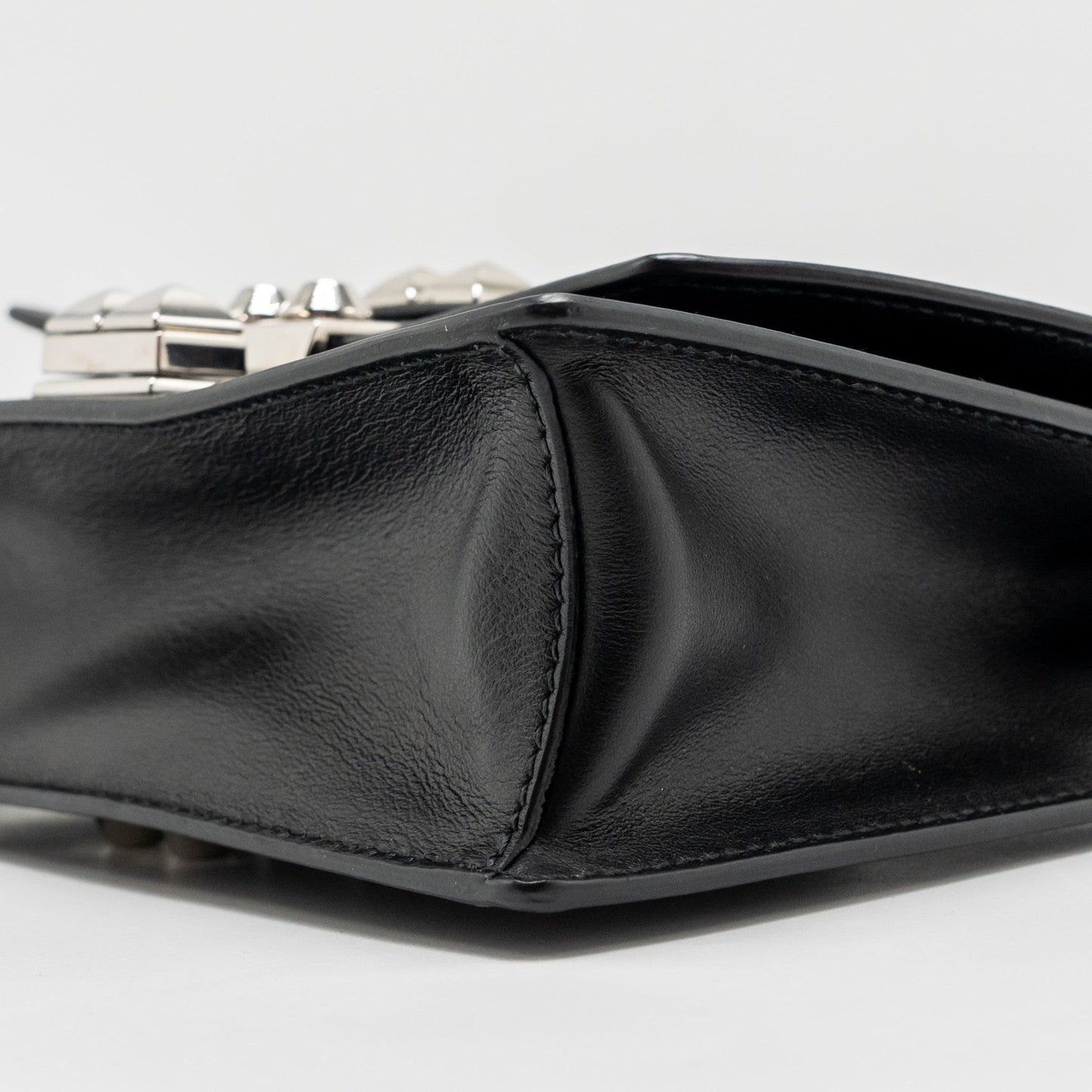 Prada Electra City Flap Bag Calfskin Black/Red SHW