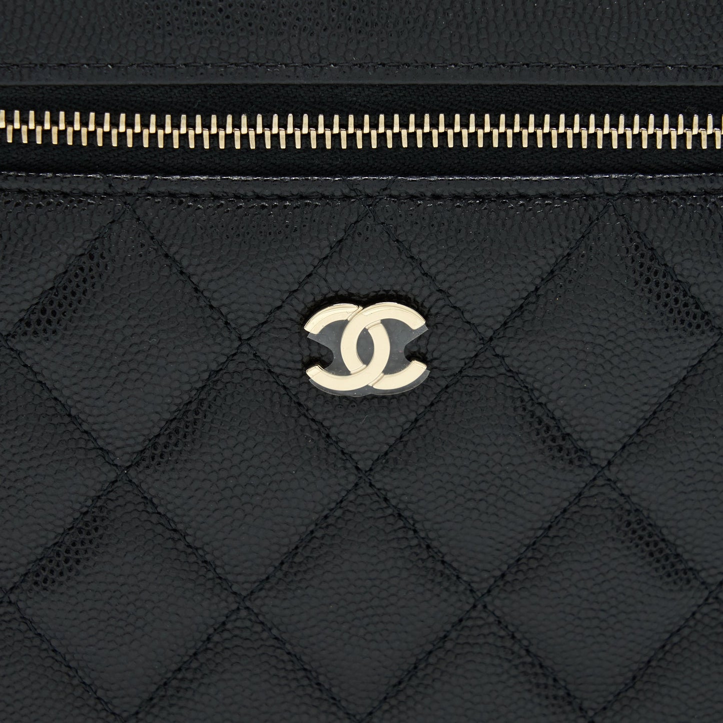 Chanel Top Handle Vanity Case Caviar Black LGHW