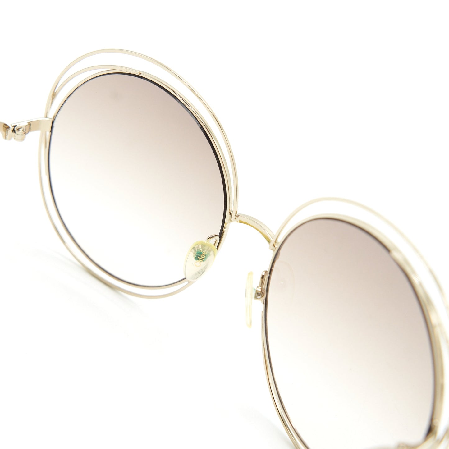 CHLOE Gold/Brown Sunglasses