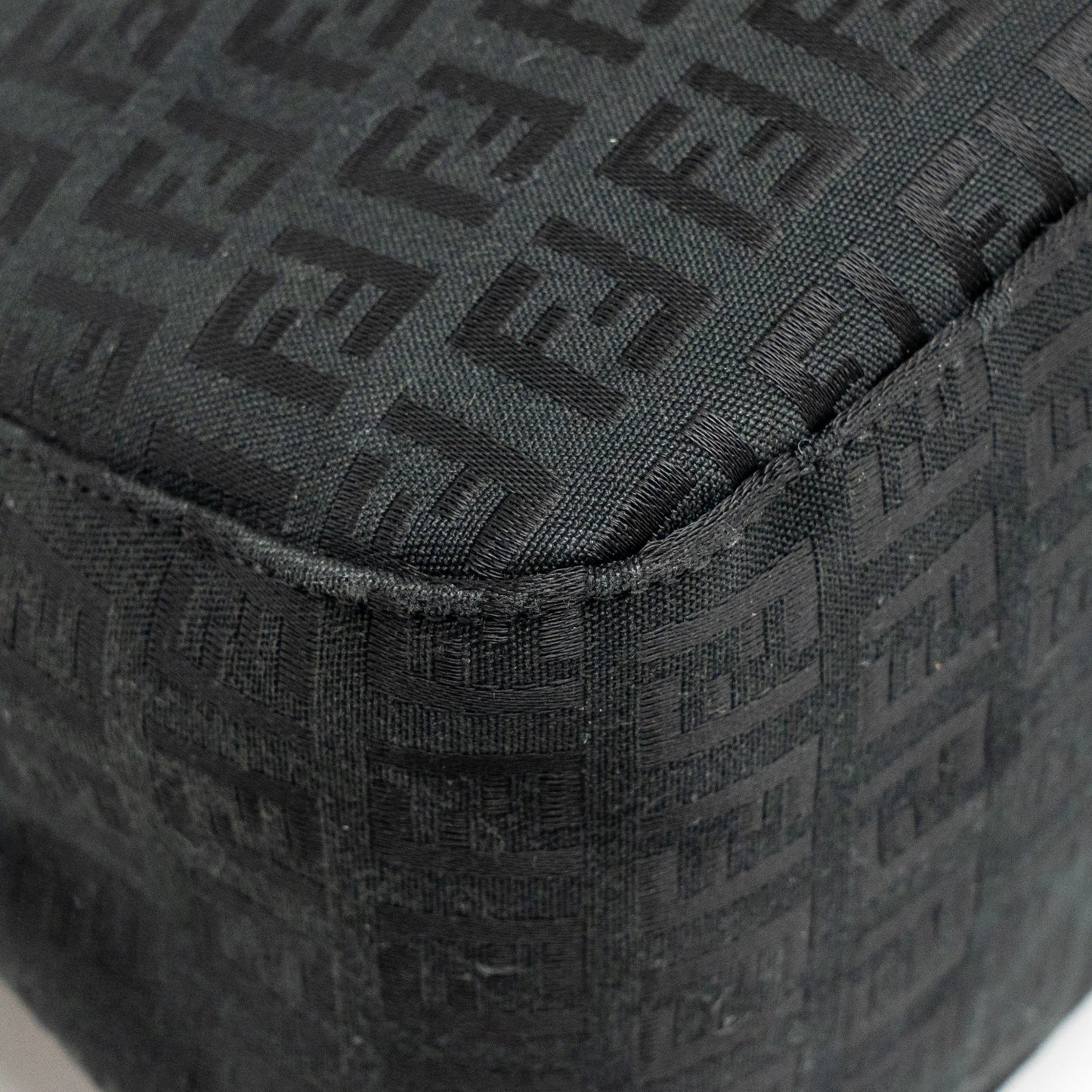Fendi Zucca Mamma Baguette Bag FF Logo Canvas Black SHW