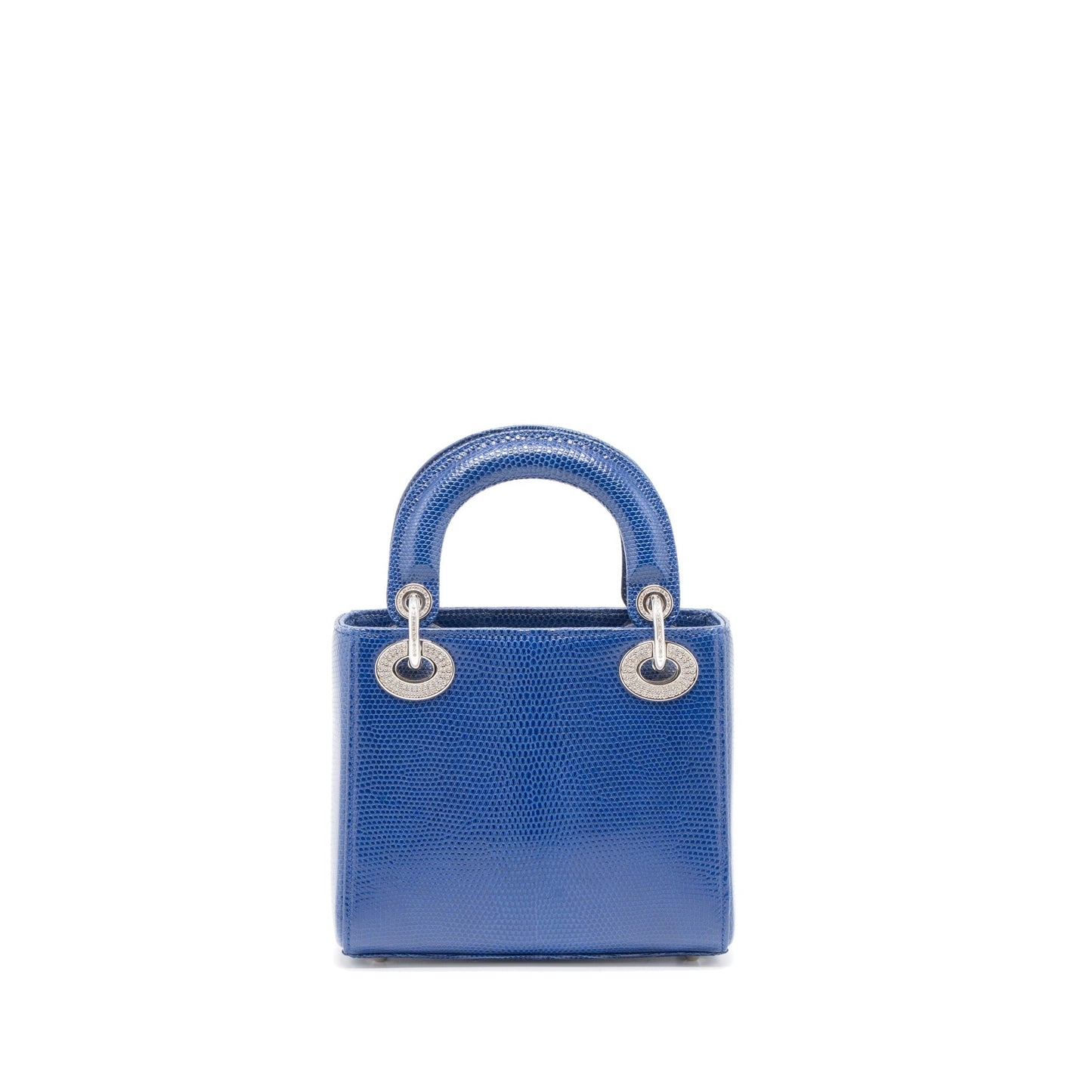 Luxury Dior Mini Lady Luxury Dior Lizard Blue Crystal SHW