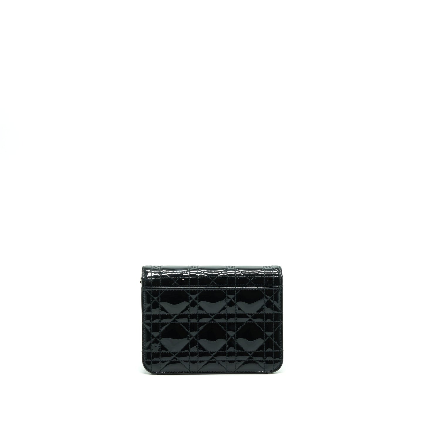 Luxury Dior Mini Miss Luxury Dior Flap Bag Patent Black SHW