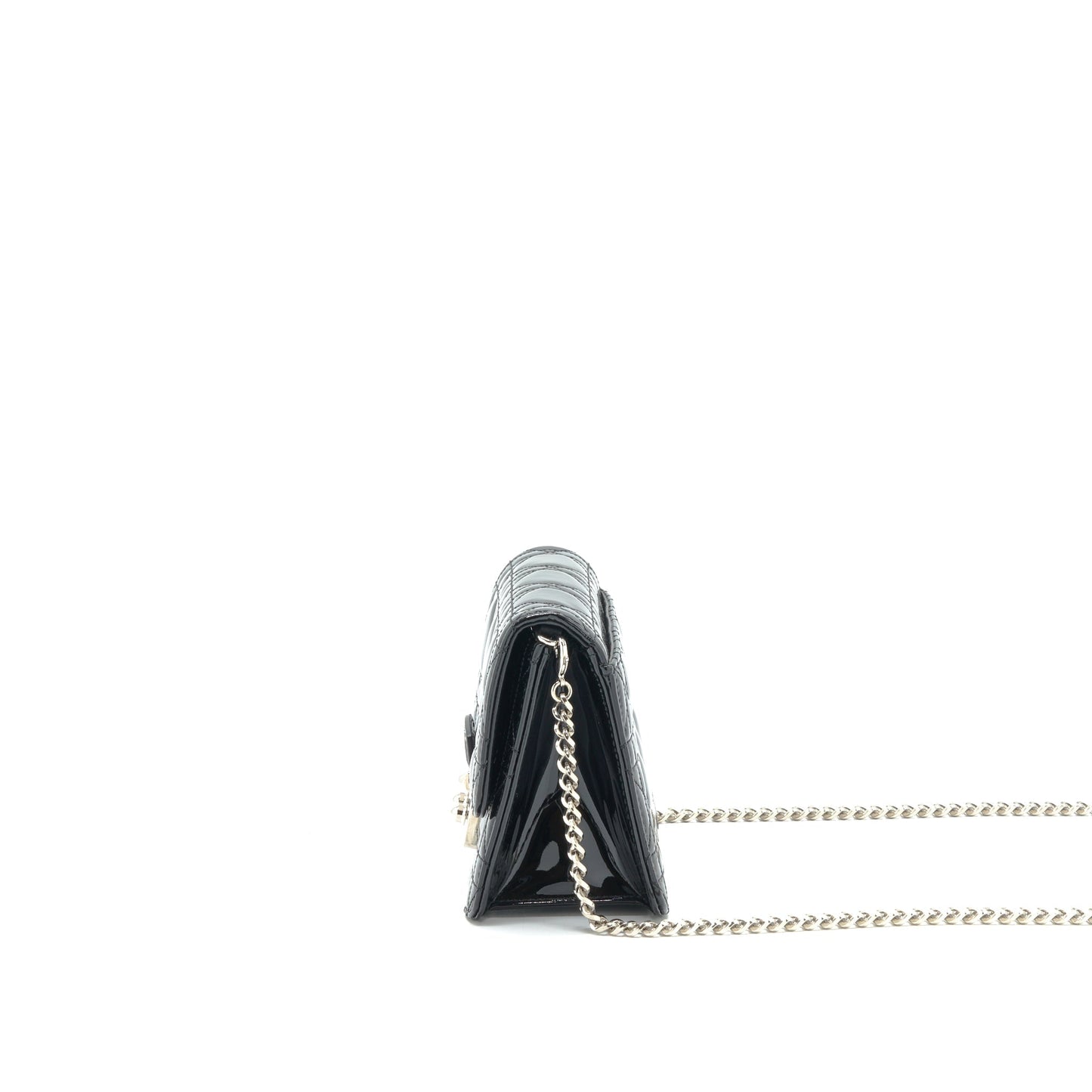 Luxury Dior Mini Miss Luxury Dior Flap Bag Patent Black SHW