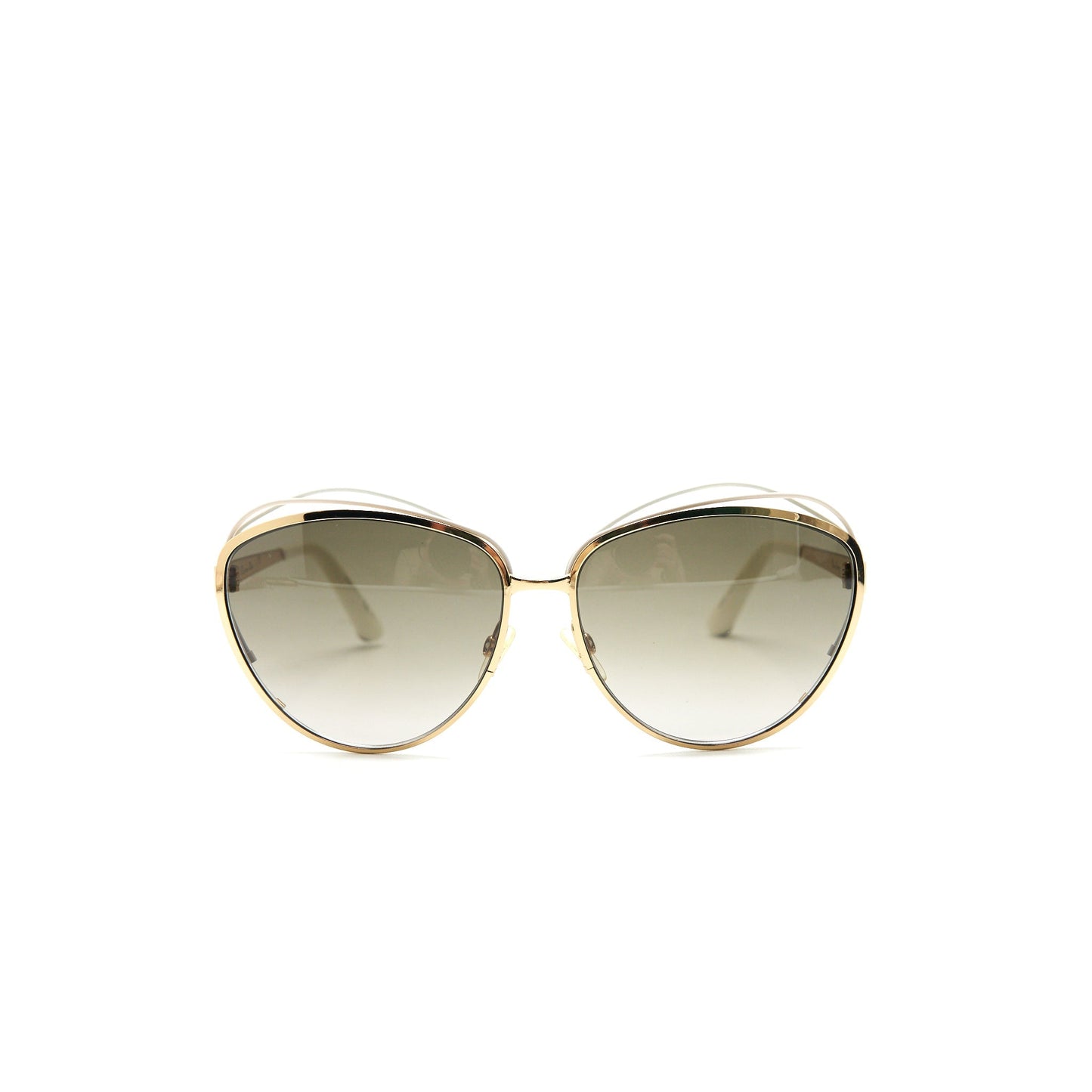 CHRISTIAN Luxury Dior SUNGLASSES GOLD &WHITE