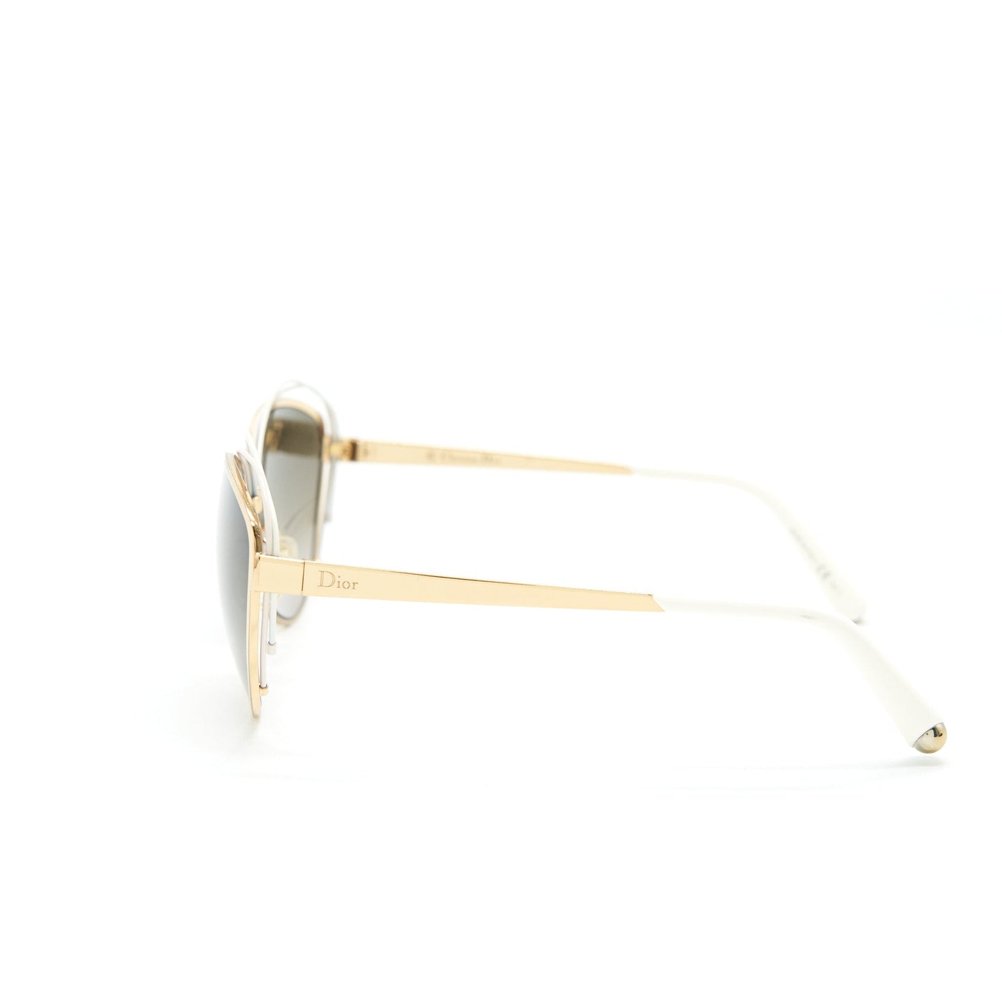 CHRISTIAN Luxury Dior SUNGLASSES GOLD &WHITE