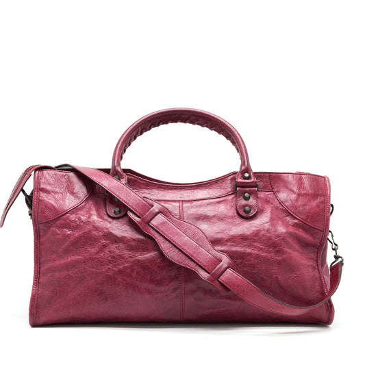 BALENCIAGA CLASSIC CITY BAG DARK RED