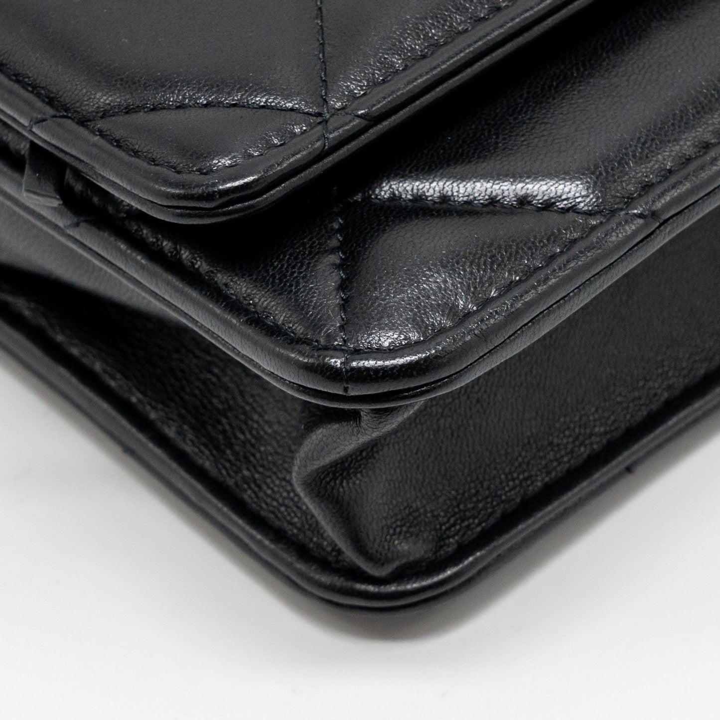Chanel 19 Wallet On Chain Lambskin Black Multicolour Hardware