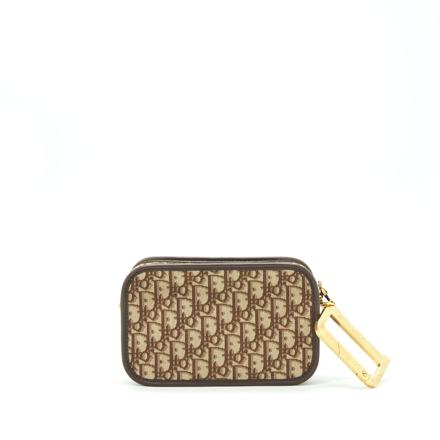 Luxury Dior Luxury Diorquake Pouch Brown Oblique Canvas GHW