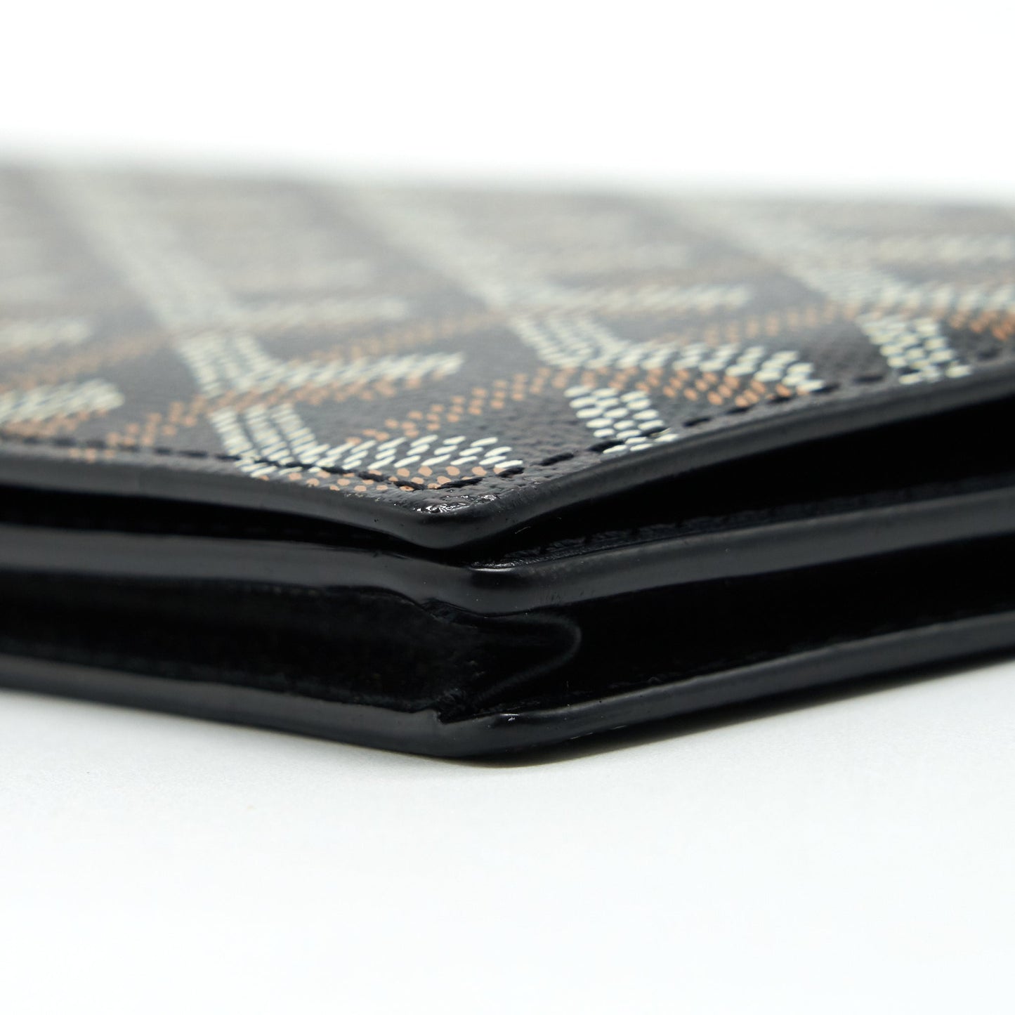 Goyard Richelieu Wallet Goyardine In Black Canvas