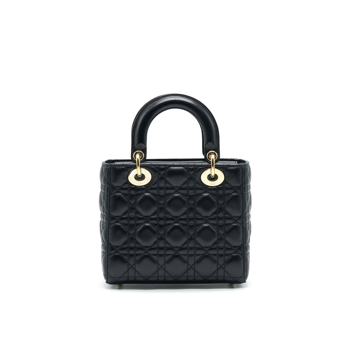 CHRISTIAN Luxury Dior SMALL LADY Luxury Dior BAG BLACK GHW