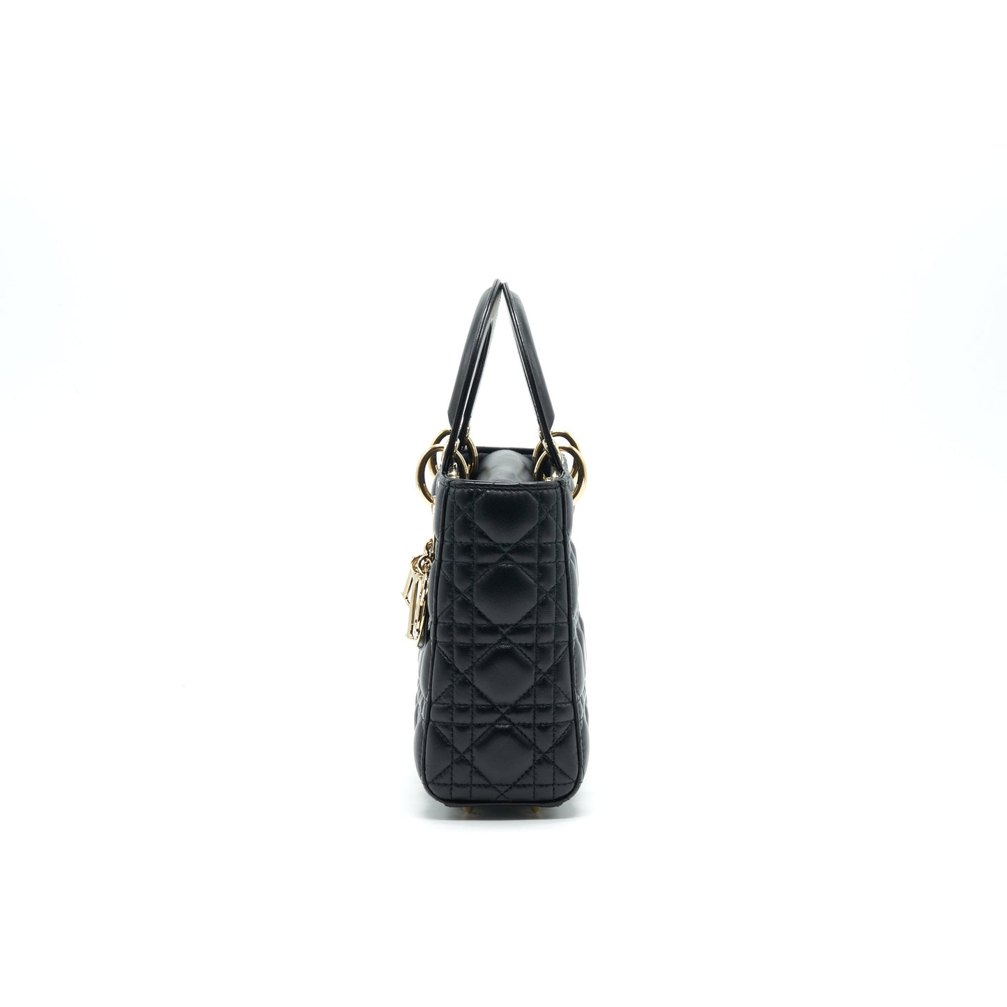 CHRISTIAN Luxury Dior SMALL LADY Luxury Dior BAG BLACK GHW
